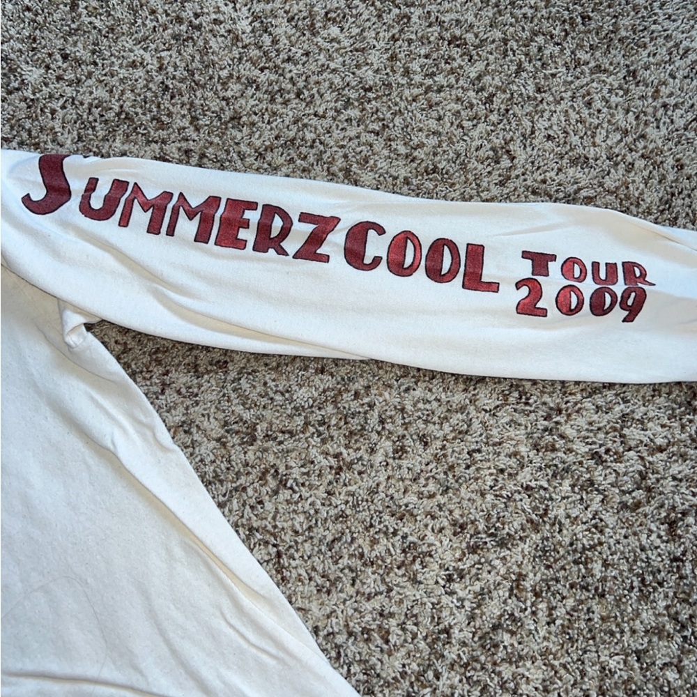 Jimmy Buffett Summerzcool Tour 2009 Long Sleeve Concert Tee Cream Gildan Medium - Picture 3 of 8